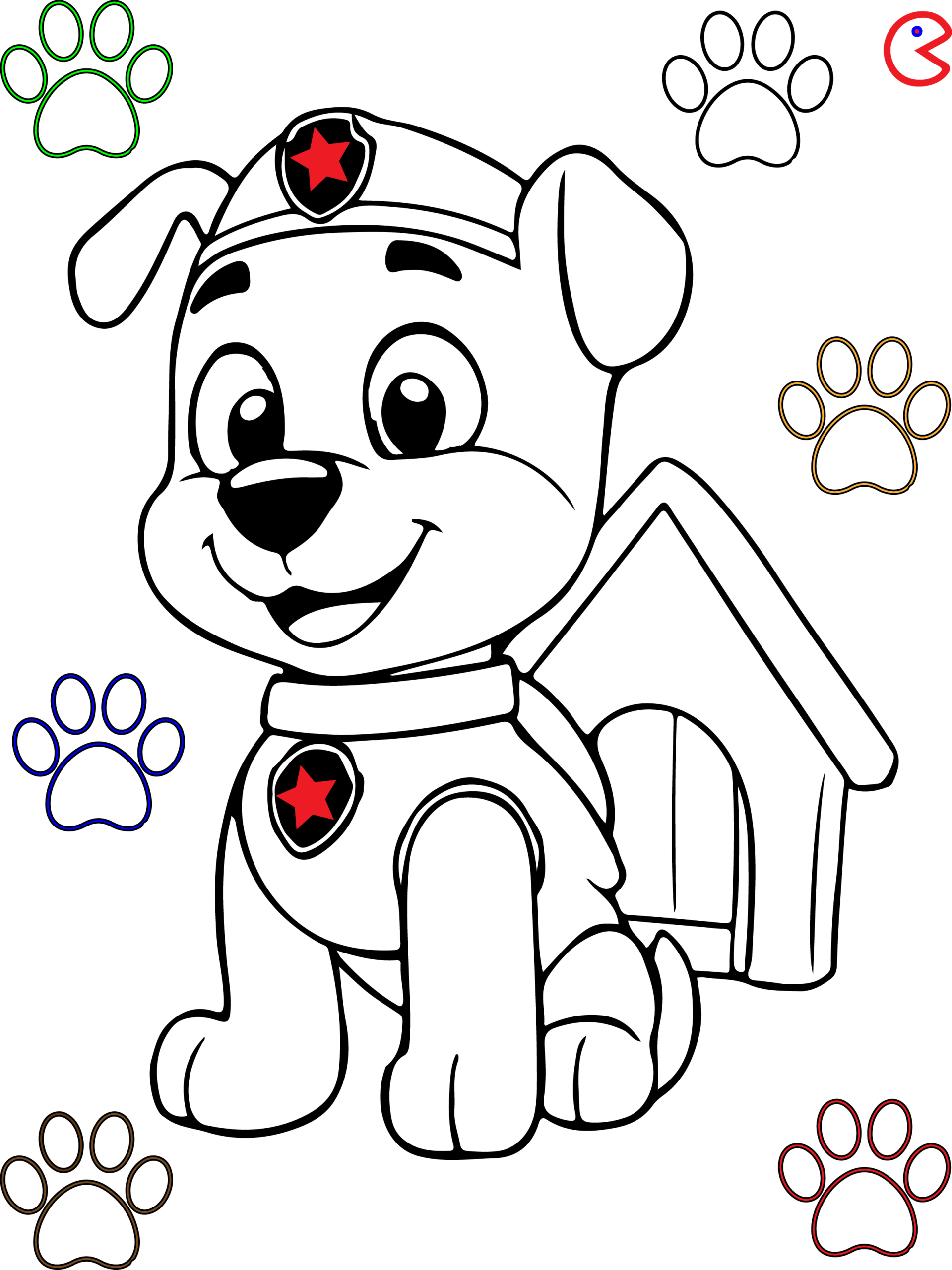Cute Cartoon Animal Friends Home Coloring Page for Kids